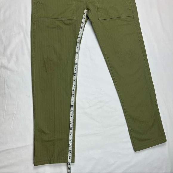Arborwear Mens Pants 32 x 29 Herringbone Twill Green Straight Leg Utility A6 - Picture 12 of 13